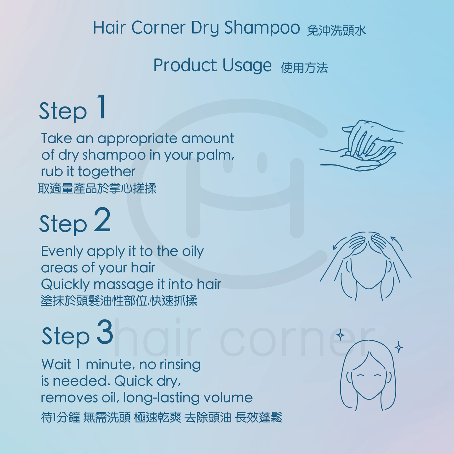 Hair Corner 免沖洗頭水 Dry Shampoo